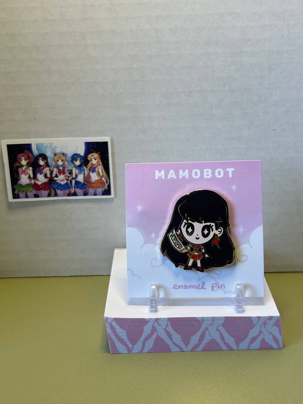 Mamobot Sailor Moon Anime Pin Senshi Dolls Sailor Mars Red